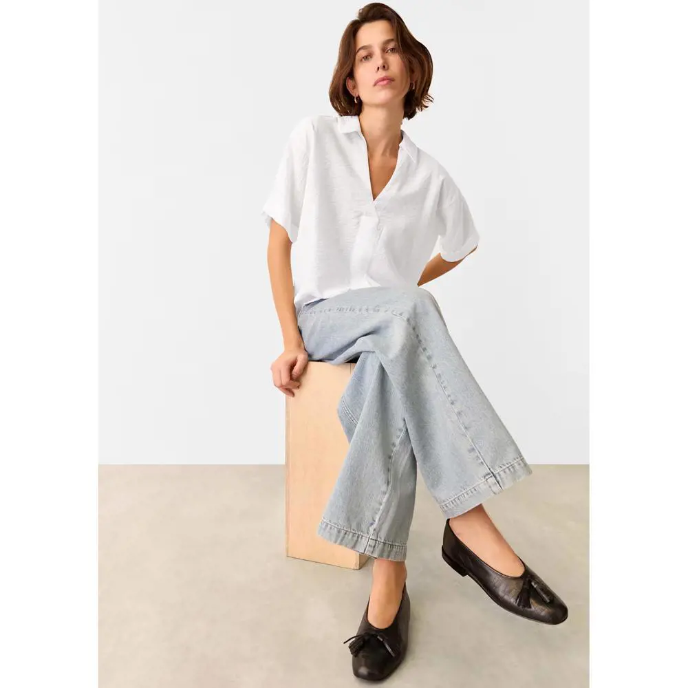 Whistles White Sasha Relaxed Shirt